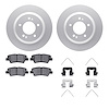 4512-21052 Geospec Brake Rotors w/5000 Advanced Brake Pads Kit & Hardware, Fits Select Kia/Hyundai/Genesis, Position: Rear - image 1