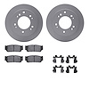 4512-21061 Geospec Brake Rotors w/5000 Advanced Brake Pads Kit & Hardware, 2003-2006 Kia/Hyundai/Genesis, Position: Rear - image 1