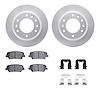 4512-21065 Geospec Brake Rotors w/5000 Advanced Brake Pads Kit & Hardware, 2007-2014 Kia/Hyundai/Genesis, Position: Rear - image 1