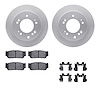 4512-21067 Geospec Brake Rotors w/5000 Advanced Brake Pads Kit & Hardware, 2007-2009 Kia/Hyundai/Genesis, Position: Rear - image 1