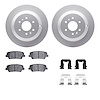 4512-21068 Geospec Brake Rotors w/5000 Advanced Brake Pads Kit & Hardware, 2009-2010 Kia/Hyundai/Genesis, Position: Rear - image 1