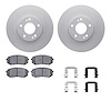 4512-21073 Geospec Brake Rotors w/5000 Advanced Brake Pads Kit & Hardware, 2012-2016 Kia/Hyundai/Genesis, Position: Front - image 1