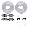 4512-21074 Geospec Brake Rotors w/5000 Advanced Brake Pads Kit & Hardware, Fits Select Kia/Hyundai/Genesis, Position: Rear - image 1