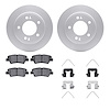 4512-21075 Geospec Brake Rotors w/5000 Advanced Brake Pads Kit & Hardware, Fits Select Kia/Hyundai/Genesis, Position: Rear - image 1
