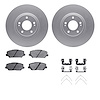 4512-21076 Geospec Brake Rotors w/5000 Advanced Brake Pads Kit & Hardware, 2017-2020 Kia/Hyundai/Genesis, Position: Front