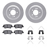 4512-21077 Geospec Brake Rotors w/5000 Advanced Brake Pads Kit & Hardware, Fits Select Kia/Hyundai/Genesis, Position: Rear - image 1