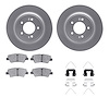 4512-21078 Geospec Brake Rotors w/5000 Advanced Brake Pads Kit & Hardware, 2017-2020 Kia/Hyundai/Genesis, Position: Rear - image 1