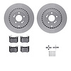 4512-21081 Geospec Brake Rotors w/5000 Advanced Brake Pads Kit & Hardware, Fits Select Kia/Hyundai/Genesis, Position: Rear - image 1