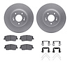 4512-21082 Geospec Brake Rotors w/5000 Advanced Brake Pads Kit & Hardware, Fits Select Kia/Hyundai/Genesis, Position: Front