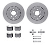 4512-21193 Geospec Brake Rotors w/5000 Advanced Brake Pads Kit & Hardware, Fits Select Kia/Hyundai/Genesis, Position: Rear - image 1
