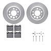 4512-27059 Geospec Brake Rotors w/5000 Advanced Brake Pads Kit & Hardware, 1975-1997 Volvo, Position: Rear - image 1