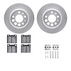 4512-27061 Geospec Brake Rotors w/5000 Advanced Brake Pads Kit & Hardware, 1975-1987 Volvo, Position: Rear - image 1