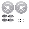 4512-27068 Geospec Brake Rotors w/5000 Advanced Brake Pads Kit & Hardware, 1996-1997 Volvo, Position: Rear - image 1