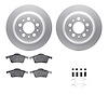 4512-27071 Geospec Brake Rotors w/5000 Advanced Brake Pads Kit & Hardware, 1999-2009 Volvo, Position: Rear - image 1