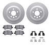 4512-27081 Geospec Brake Rotors w/5000 Advanced Brake Pads Kit & Hardware, 2008-2008 Volvo, Position: Rear - image 1