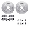 4512-27090 Geospec Brake Rotors w/5000 Advanced Brake Pads Kit & Hardware, 2007-2015 Volvo, Position: Rear - image 1