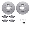 4512-27099 Geospec Brake Rotors w/5000 Advanced Brake Pads Kit & Hardware, 2008-2015 Land Rover, Position: Front - image 1