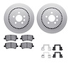 4512-27103 Geospec Brake Rotors w/5000 Advanced Brake Pads Kit & Hardware, 2010-2017 Volvo, Position: Rear - image 1