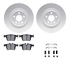 4512-27108 Geospec Brake Rotors w/5000 Advanced Brake Pads Kit & Hardware, 2016-2021 Volvo, Position: Rear - image 1