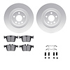 4512-27109 Geospec Brake Rotors w/5000 Advanced Brake Pads Kit & Hardware, 2016-2020 Volvo, Position: Rear - image 1