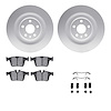 4512-27113 Geospec Brake Rotors w/5000 Advanced Brake Pads Kit & Hardware, Fits Select Multiple Makes/Models, Position: Rear