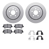 4512-27120 Geospec Brake Rotors w/5000 Advanced Brake Pads Kit & Hardware, 2016-2018 Volvo, Position: Rear - image 1
