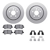 4512-27122 Geospec Brake Rotors w/5000 Advanced Brake Pads Kit & Hardware, 2008-2016 Volvo, Position: Rear - image 1