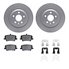 4512-27124 Geospec Brake Rotors w/5000 Advanced Brake Pads Kit & Hardware, Fits Select Volvo, Position: Rear