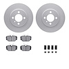 4512-31141 Geospec Brake Rotors w/5000 Advanced Brake Pads Kit & Hardware, 1984-1991 BMW, Position: Front - image 1