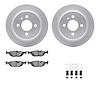 4512-31145 Geospec Brake Rotors w/5000 Advanced Brake Pads Kit & Hardware, 1984-1991 BMW, Position: Rear - image 1