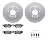 4512-31149 Geospec Brake Rotors w/5000 Advanced Brake Pads Kit & Hardware, 1991-1998 BMW, Position: Front - image 1