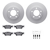 4512-31158 Geospec Brake Rotors w/5000 Advanced Brake Pads Kit & Hardware, 1995-1998 BMW, Position: Front - image 1