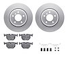 4512-31161 Geospec Brake Rotors w/5000 Advanced Brake Pads Kit & Hardware, 1995-2003 BMW, Position: Rear - image 1