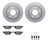 4512-31164 Geospec Brake Rotors w/5000 Advanced Brake Pads Kit & Hardware, 1996-2005 BMW, Position: Rear - image 1