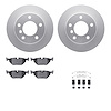 4512-31167 Geospec Brake Rotors w/5000 Advanced Brake Pads Kit & Hardware, 1996-2000 BMW, Position: Rear - image 1