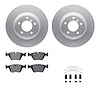 4512-31173 Geospec Brake Rotors w/5000 Advanced Brake Pads Kit & Hardware, 2001-2008 BMW, Position: Front - image 1