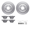 4512-31182 Geospec Brake Rotors w/5000 Advanced Brake Pads Kit & Hardware, 2001-2006 BMW, Position: Rear - image 1