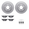 4512-31189 Geospec Brake Rotors w/5000 Advanced Brake Pads Kit & Hardware, 2003-2008 BMW, Position: Rear - image 1