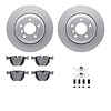 4512-31197 Geospec Brake Rotors w/5000 Advanced Brake Pads Kit & Hardware, 2004-2010 BMW, Position: Rear - image 1