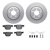 4512-31207 Geospec Brake Rotors w/5000 Advanced Brake Pads Kit & Hardware, 2005-2008 BMW, Position: Rear - image 1