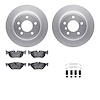 4512-31208 Geospec Brake Rotors w/5000 Advanced Brake Pads Kit & Hardware, 2006-2015 BMW, Position: Rear - image 1