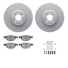 4512-31212 Geospec Brake Rotors w/5000 Advanced Brake Pads Kit & Hardware, 2007-2008 BMW, Position: Front - image 1