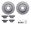 4512-31213 Geospec Brake Rotors w/5000 Advanced Brake Pads Kit & Hardware, 2007-2008 BMW, Position: Rear - image 1