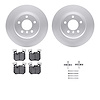 4512-31221 Geospec Brake Rotors w/5000 Advanced Brake Pads Kit & Hardware, 2008-2013 BMW, Position: Rear - image 1