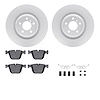 4512-31223 Geospec Brake Rotors w/5000 Advanced Brake Pads Kit & Hardware, 2009-2015 BMW, Position: Rear - image 1