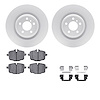 4512-31224 Geospec Brake Rotors w/5000 Advanced Brake Pads Kit & Hardware, 2016-2019 BMW, Position: Rear - image 1