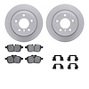 4512-31231 Geospec Brake Rotors w/5000 Advanced Brake Pads Kit & Hardware, 2009-2010 BMW, Position: Rear - image 1