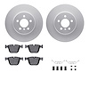 4512-31238 Geospec Brake Rotors w/5000 Advanced Brake Pads Kit & Hardware, 2010-2017 BMW, Position: Rear - image 1
