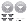 4512-31239 Geospec Brake Rotors w/5000 Advanced Brake Pads Kit & Hardware, 2011-2015 BMW, Position: Rear - image 1