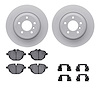 4512-31242 Geospec Brake Rotors w/5000 Advanced Brake Pads Kit & Hardware, 2011-2016 BMW, Position: Rear - image 1